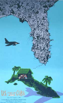 Jos Sances and Enrique Chagoya, "U.S. Hands off Cuba Exhibit," 1990 ,