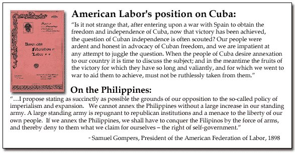 American labor's position on Cuba and the Philippines