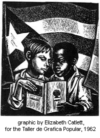 Cuba litearcy graphic by Elizabeth Catlett